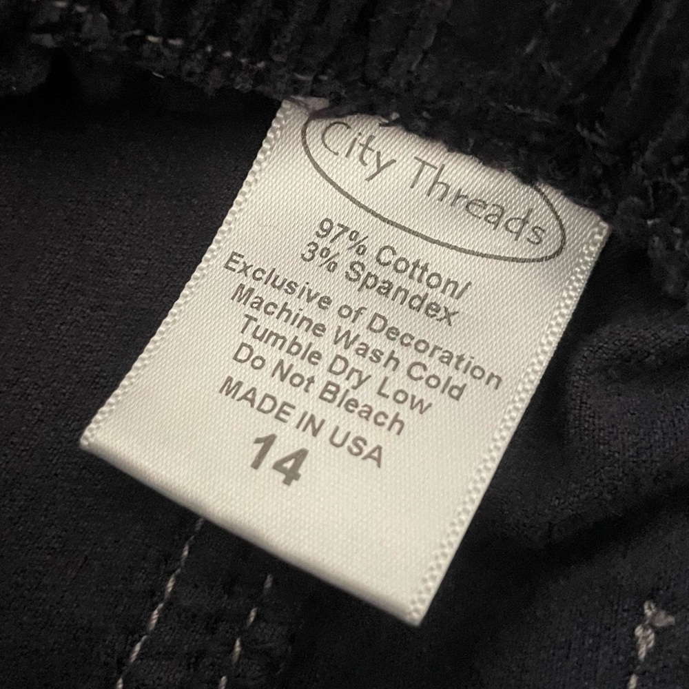 City Threads Boys Soft Stretch Cord Navy Pants Size 14 - Picture 3 of 3